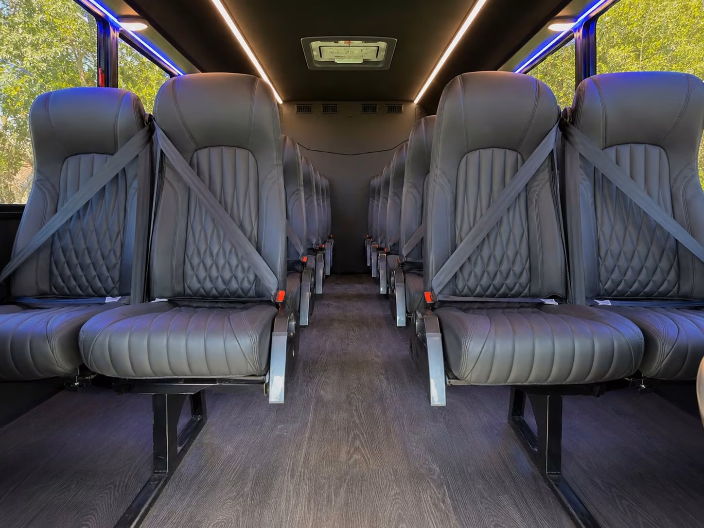 15 passenger minibus interior