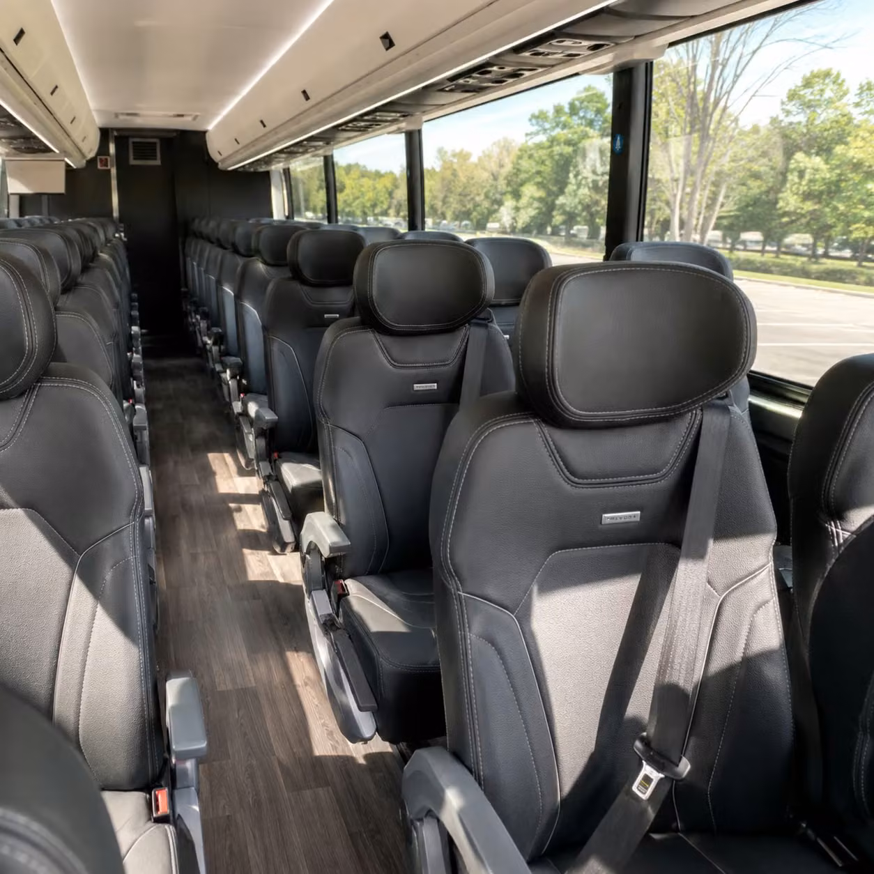 yonkers charter bus rental interior